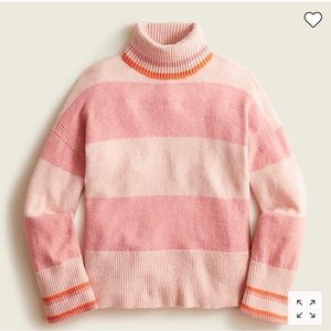 Jcrew Supersoft Strip Turtleneck Sweater